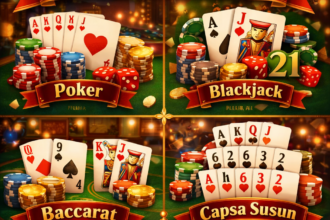 Kenali jenis permainan kartu di casino: blackjack, baccarat, poker, dan lainnya. Pahami aturan dasar, peluang, dan tips bermain bijak untuk pemula ya.